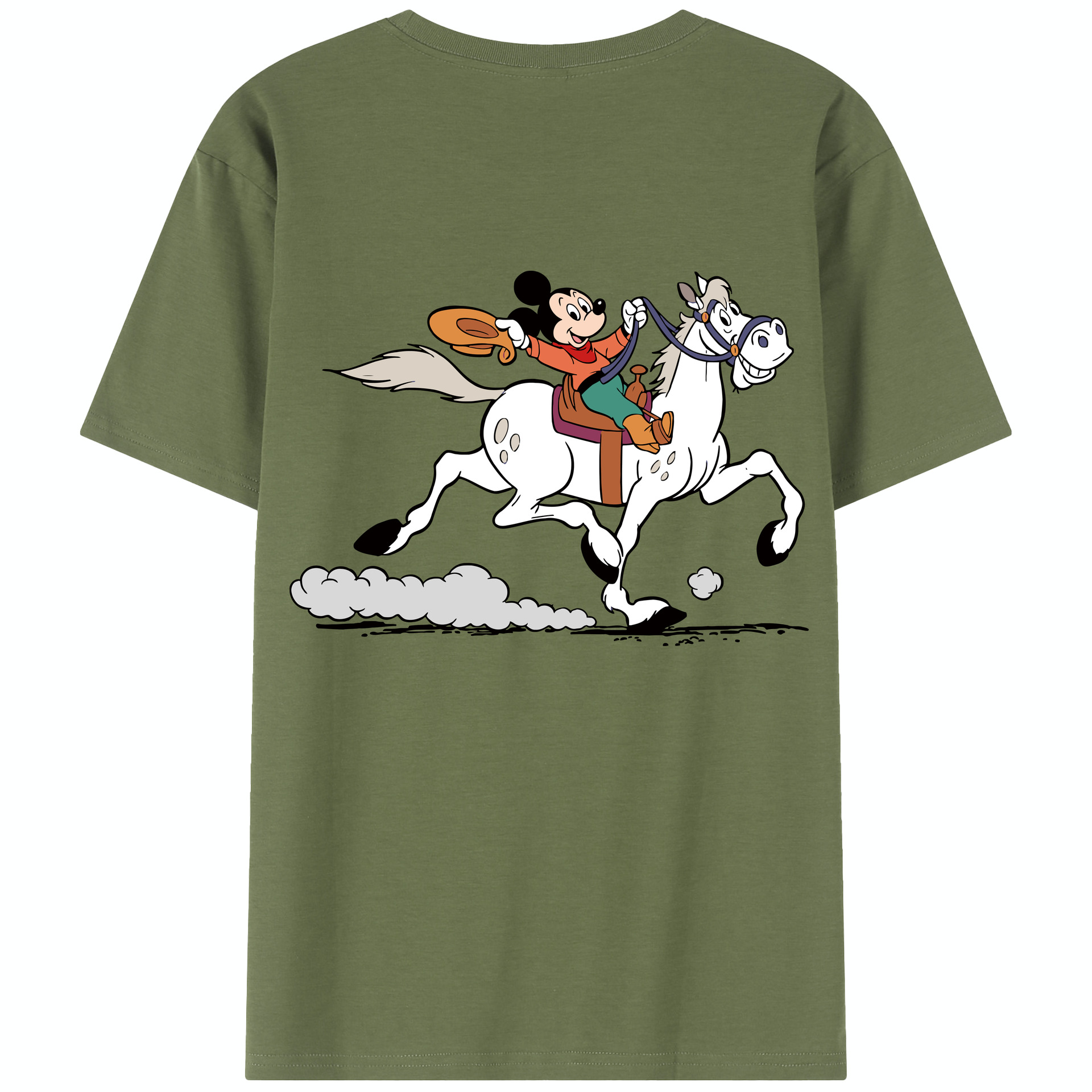 （画像用） ミッキーマウス Mickey Mouse 綿100％半袖Tシャツ（背面プリント）